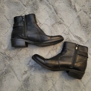 Anne Klein Black Leather Boots